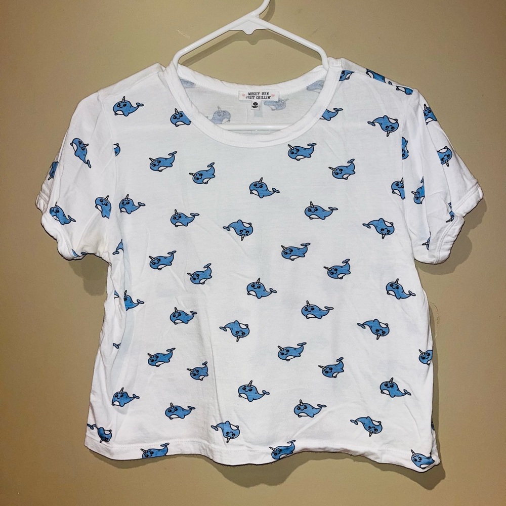 Narwhal Cropped Tee